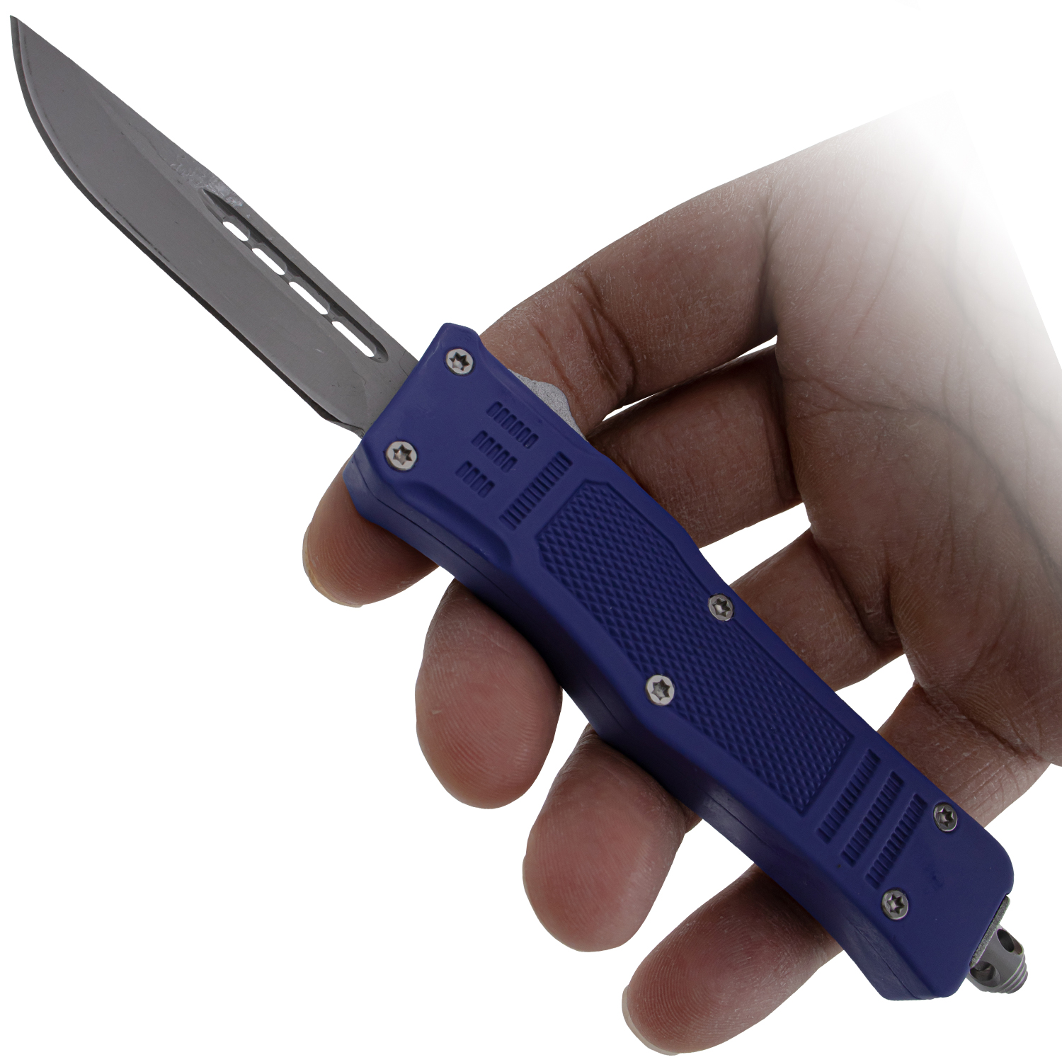  Covert OPS USA OTF Automatic Knife 7 Inch Overall DP Navy